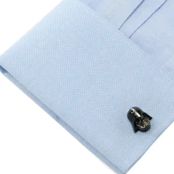 Star Wars 3D Darth Vader Satin Black Cufflinks