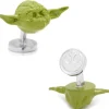 Star Wars 3D Green Yoda Head Cufflinks