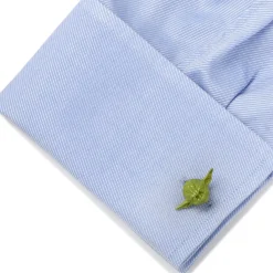 Star Wars 3D Green Yoda Head Cufflinks