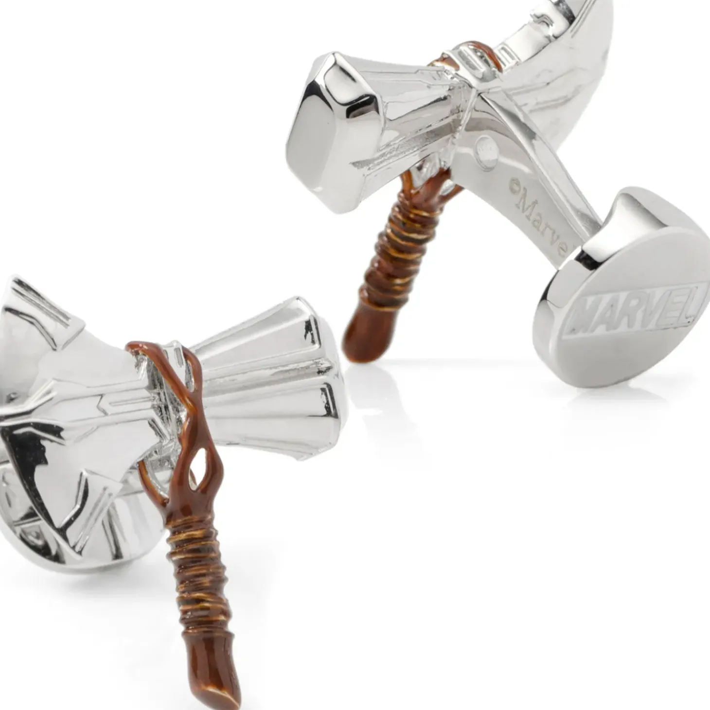 Marvel 3D Stormbreaker Silver Cufflinks