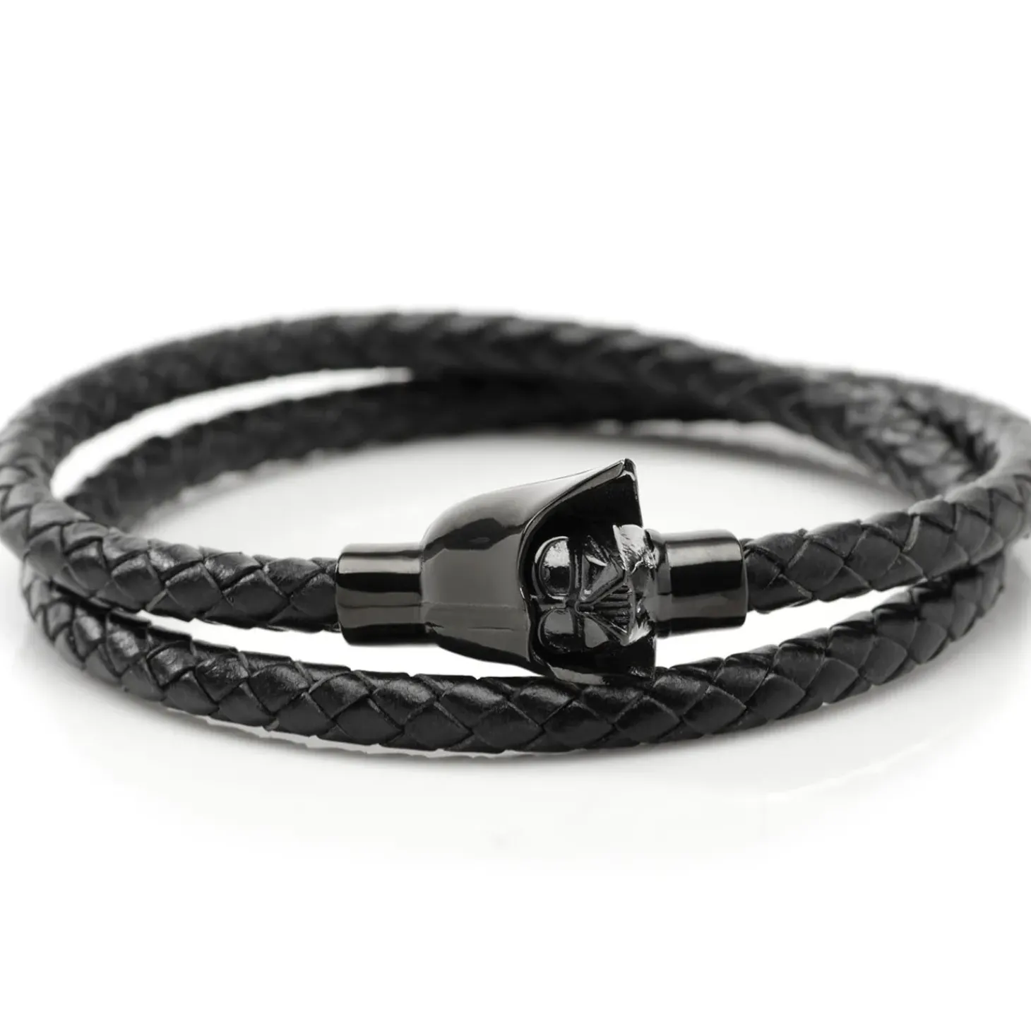 Star Wars Darth Vader Helmet Double Wrap Stainless Steel Bracelet