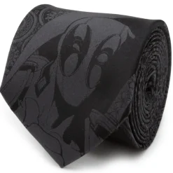 Marvel Deadpool Hidden Paisley Black Silk Men's Tie