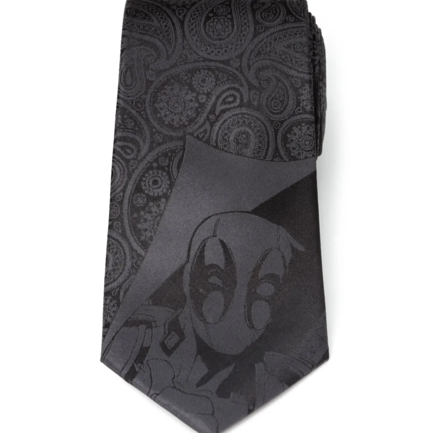 Marvel Deadpool Hidden Paisley Black Silk Men's Tie