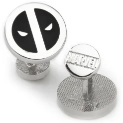 Marvel Deadpool Silver Mask Cufflinks
