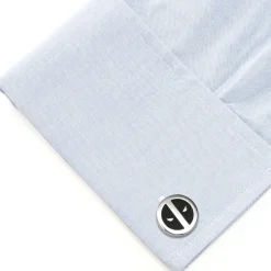 Marvel Deadpool Silver Mask Cufflinks