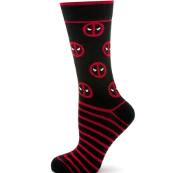 Marvel Deadpool Stripe Black Socks