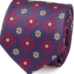 Ox and Bull Trading Co. Deep Purple Floral Men's Tie