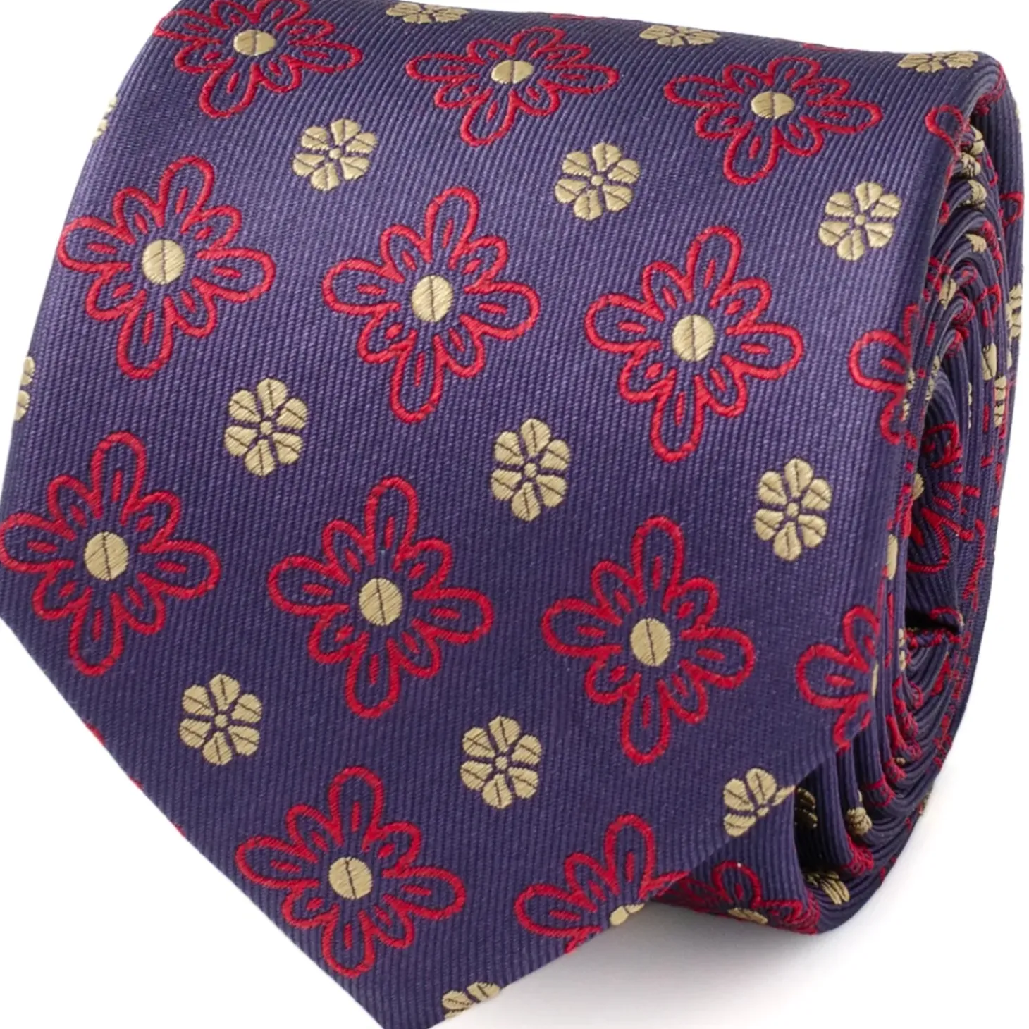 Ox and Bull Trading Co. Deep Purple Floral Men's Tie