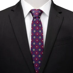 Ox and Bull Trading Co. Deep Purple Floral Men's Tie