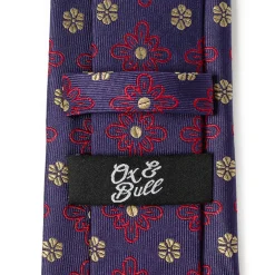 Ox and Bull Trading Co. Deep Purple Floral Men's Tie