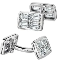 Jacob & Co. Diamond Cufflinks with Ashoka Cut Diamond