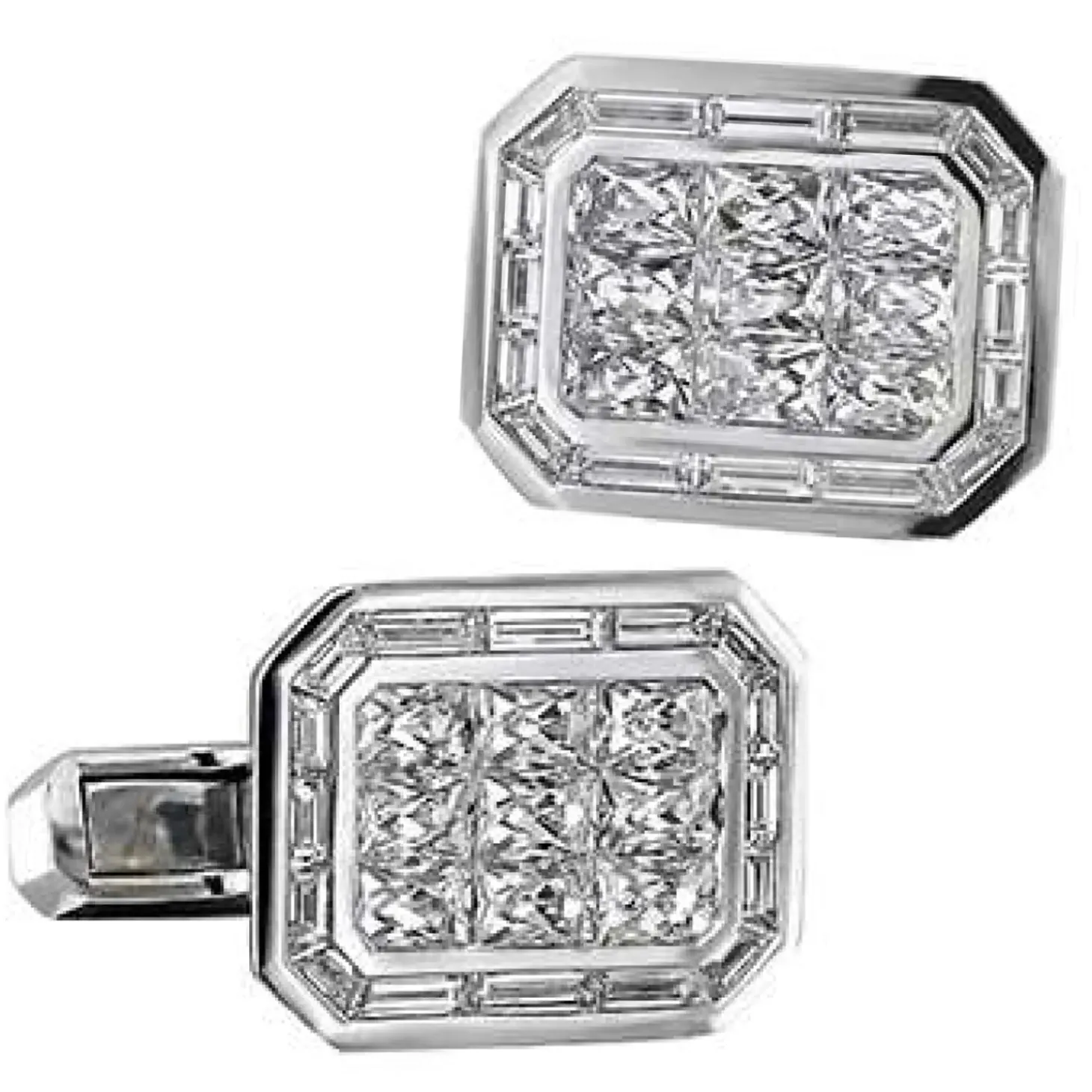 Jacob & Co. Diamond Cufflinks with French Cut Diamond