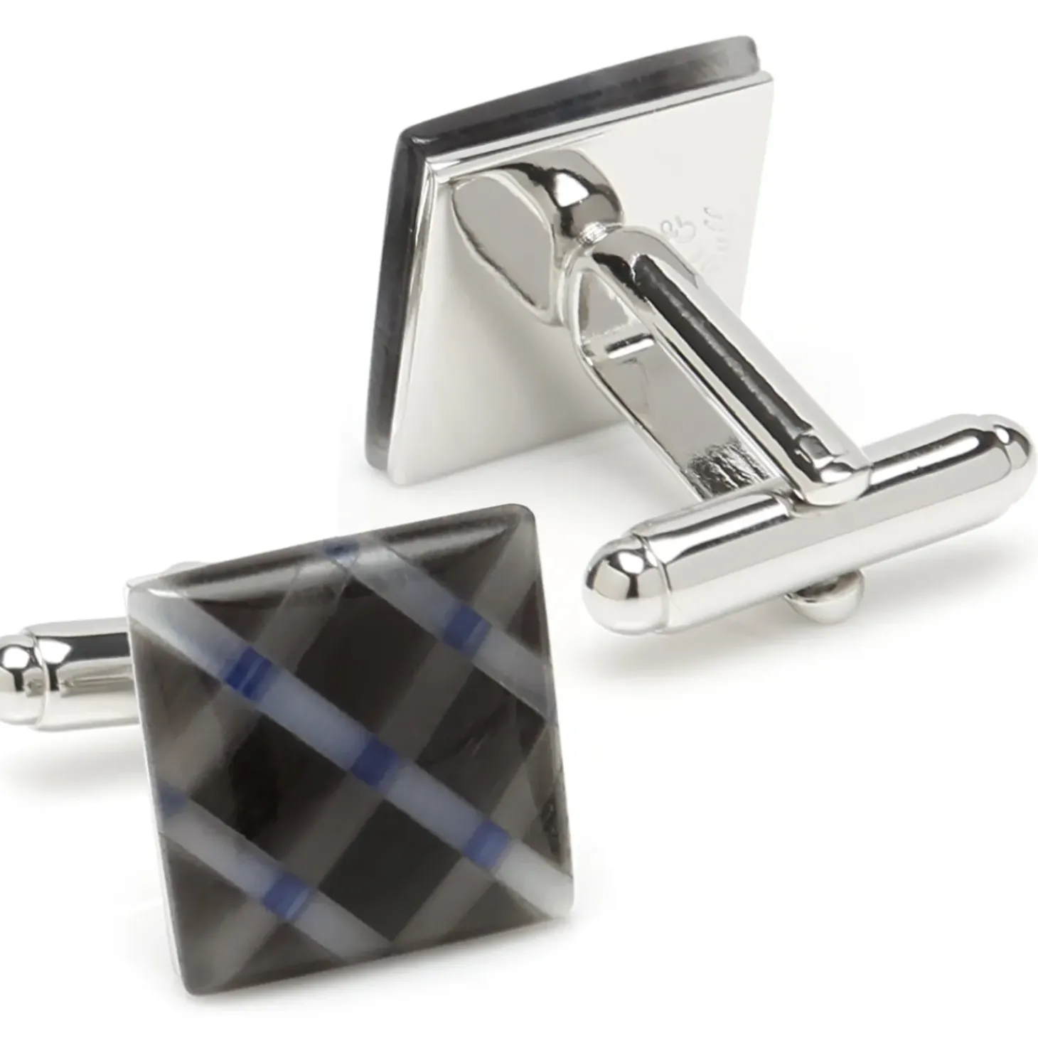 Ox and Bull Trading Co. Diamond Gray Cufflinks