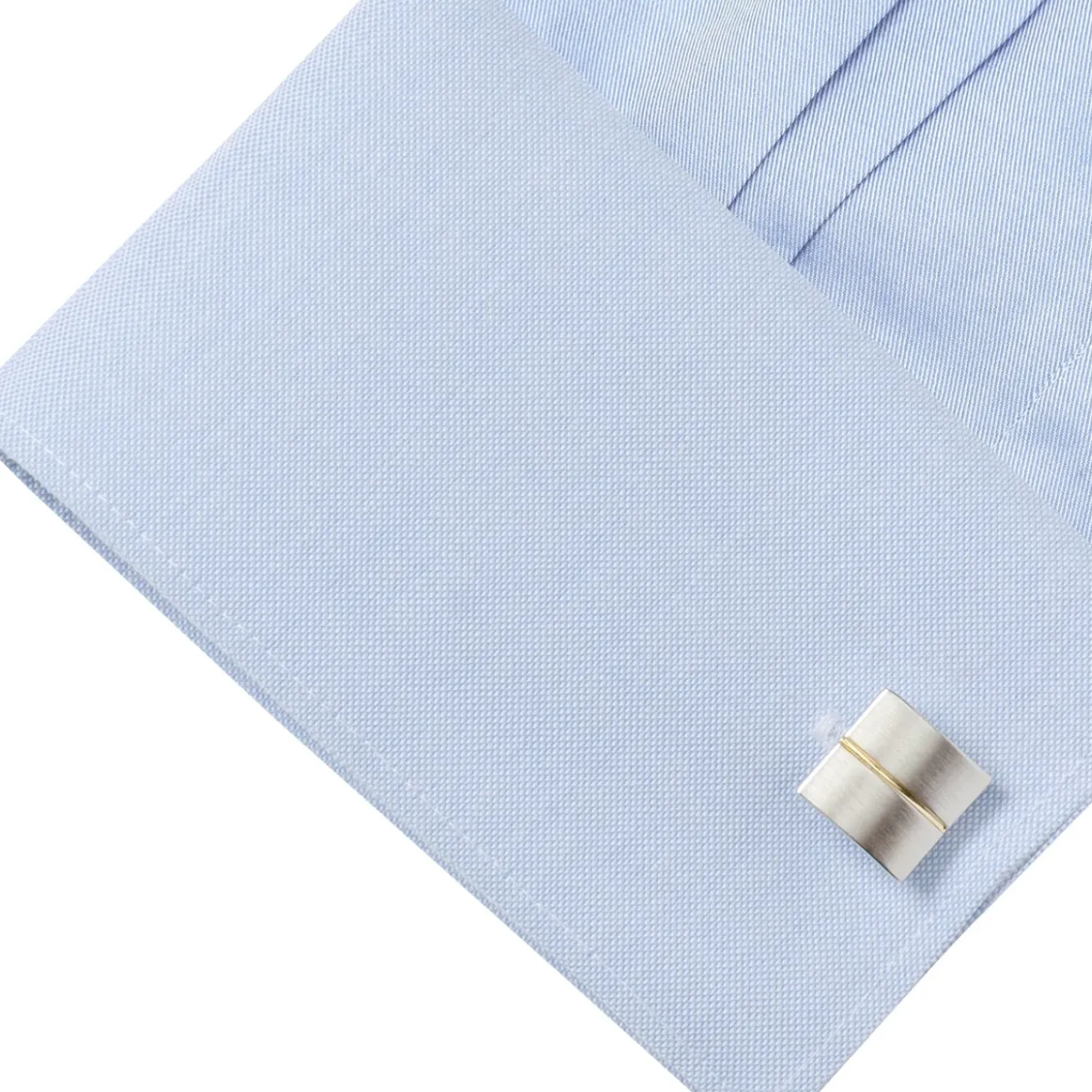Ox and Bull Trading Co. Divided Two Tone Square Cufflinks