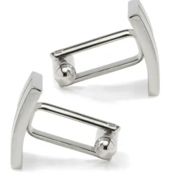 Ox and Bull Trading Co. Divided Two Tone Square Cufflinks