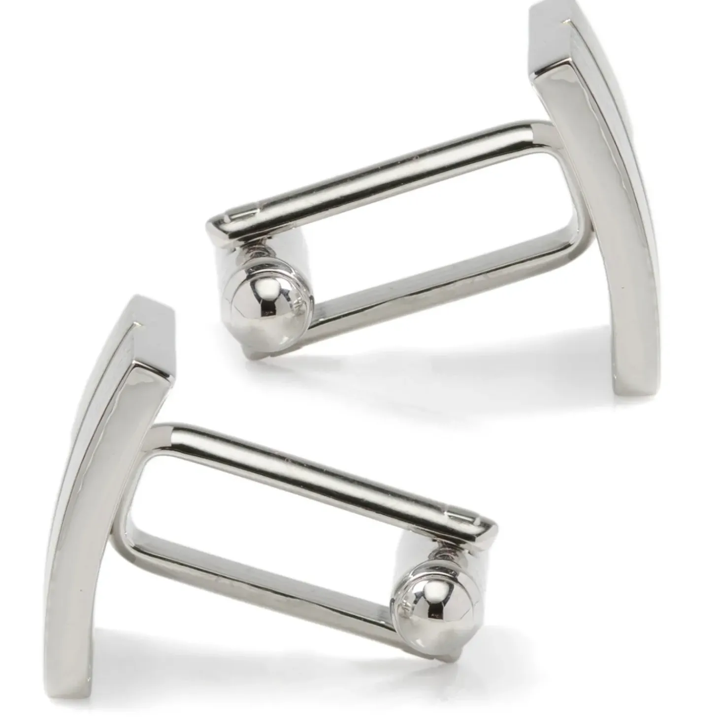 Ox and Bull Trading Co. Divided Two Tone Square Cufflinks