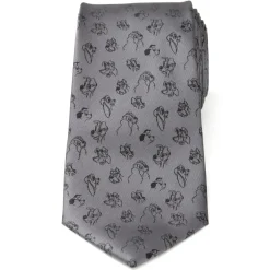 Disney Dog Print Gray Men's Tie