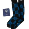 Disney Donald Check Black Sock and Mickey Blue Lapel Pin Gift Set