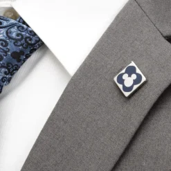 Disney Donald Check Black Sock and Mickey Blue Lapel Pin Gift Set