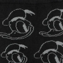 Disney Donald Patterned Black Sock and Mickey Blue Lapel Pin Gift Set