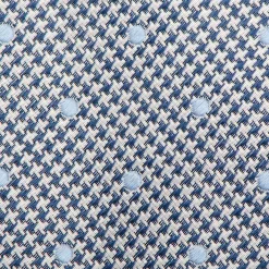 Ox and Bull Trading Co. Dotted Herringbone Gray Silk Tie