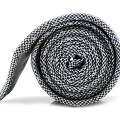 Ox and Bull Trading Co. Dotted Herringbone Gray Silk Tie