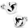 Ox and Bull Trading Co. Double Sided Silver Knot Cufflinks