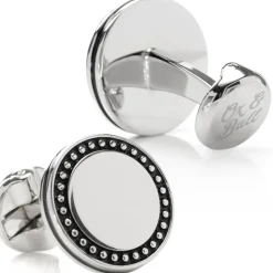 Ox and Bull Trading Co. Engravable Studded Cufflinks