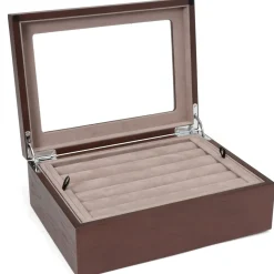 Ox and Bull Trading Co. Espresso Cufflinks Collector's Case - 72 pairs