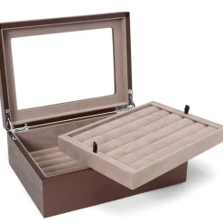 Ox and Bull Trading Co. Espresso Cufflinks Collector's Case - 72 pairs