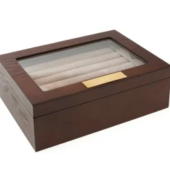Ox and Bull Trading Co. Espresso Cufflinks Collector's Case - 72 pairs