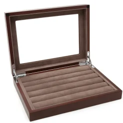Ox and Bull Trading Co. Espresso Cufflinks Collector's Case - 36 pairs