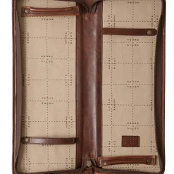 Moore & Giles Evans Tie Case in Titan Milled Brown