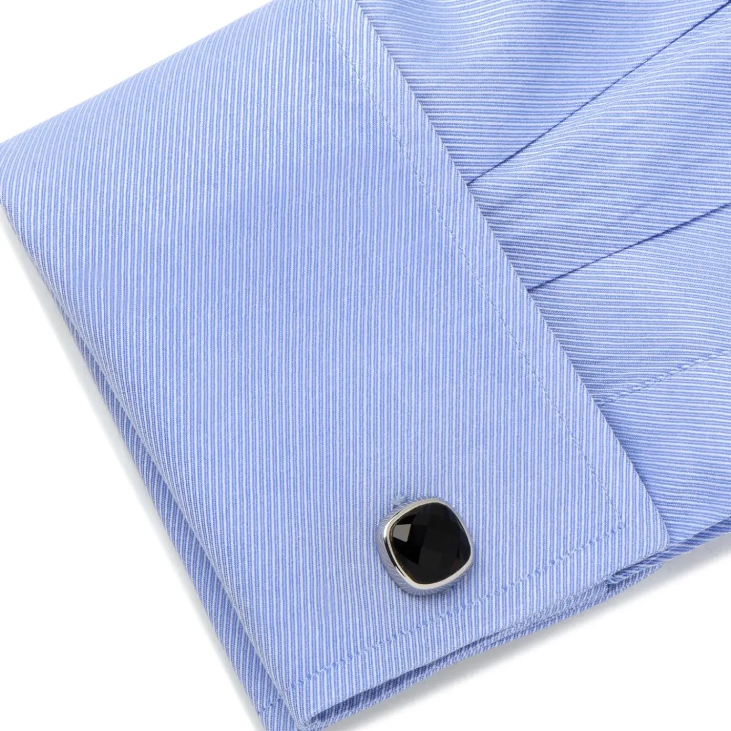 Ox and Bull Trading Co. Faceted Onyx Cushion Cufflinks