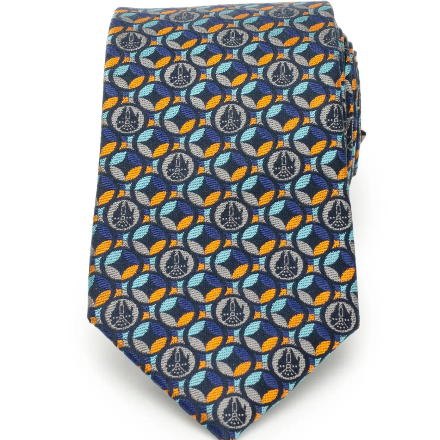 Star Wars Falcon Motif Navy Blue Men's Tie