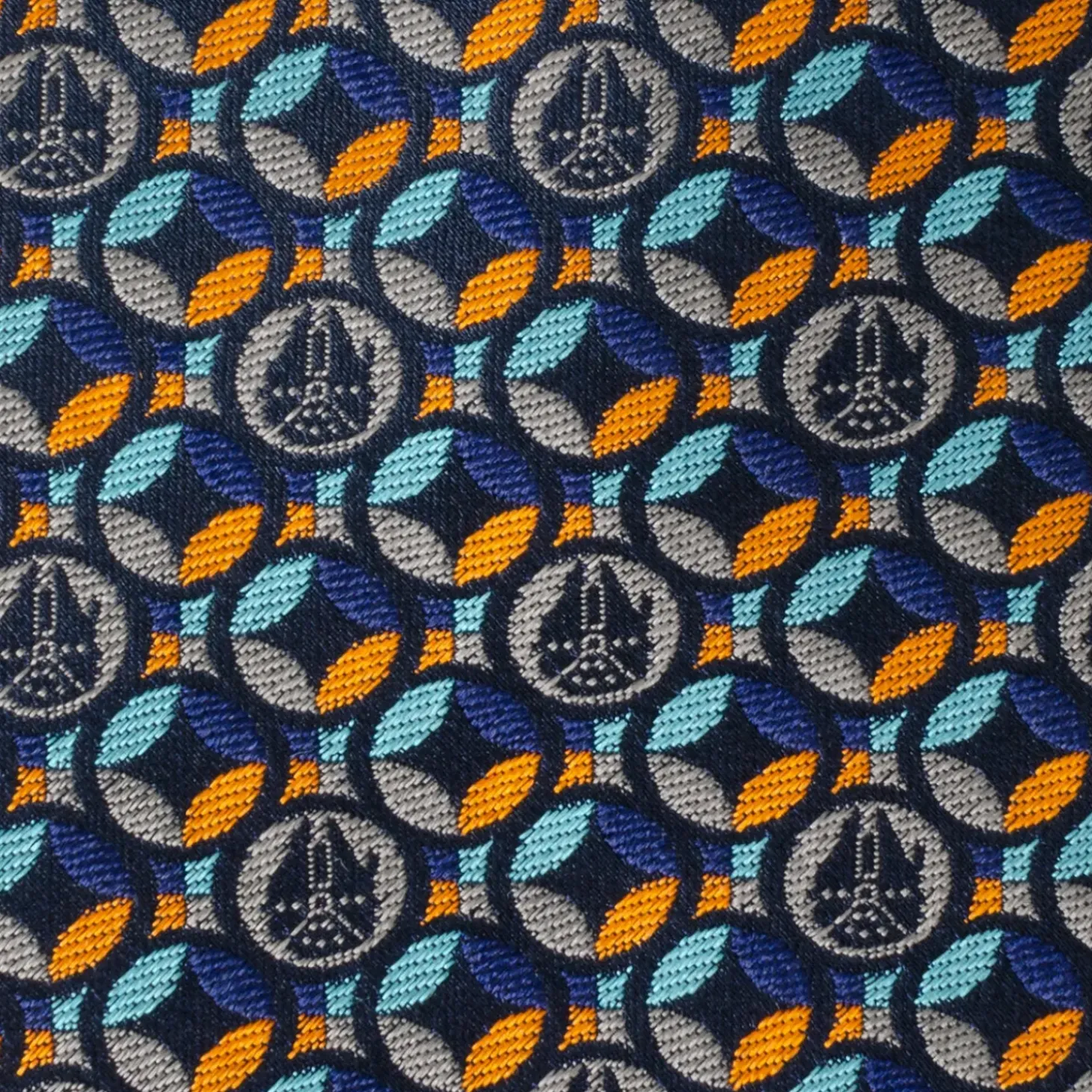 Star Wars Falcon Motif Navy Blue Men's Tie