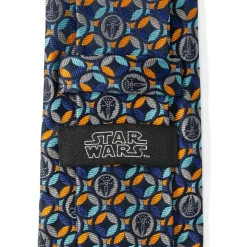 Star Wars Falcon Motif Navy Blue Men's Tie