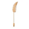 Tateossian Fern Lapel Pin In Rose Gold Plating