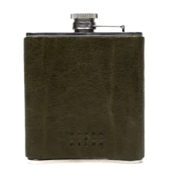 Moore & Giles FLASK TITAN MILLED OLIVE
