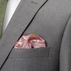 Ox and Bull Trading Co. Floral Blush Paisley Pocket Square