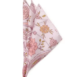 Ox and Bull Trading Co. Floral Blush Paisley Pocket Square