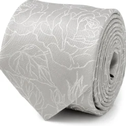 Ox and Bull Trading Co. Floral Gray Men's Tie
