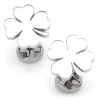 Ox and Bull Trading Co. Four Leaf Clover Stainless Cufflink
