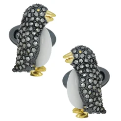 Jan Leslie Gemstone Penguin Cufflinks