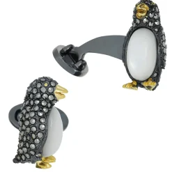 Jan Leslie Gemstone Penguin Cufflinks