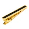 Ox and Bull Trading Co. Gold and Onyx Inlaid Tie Clip