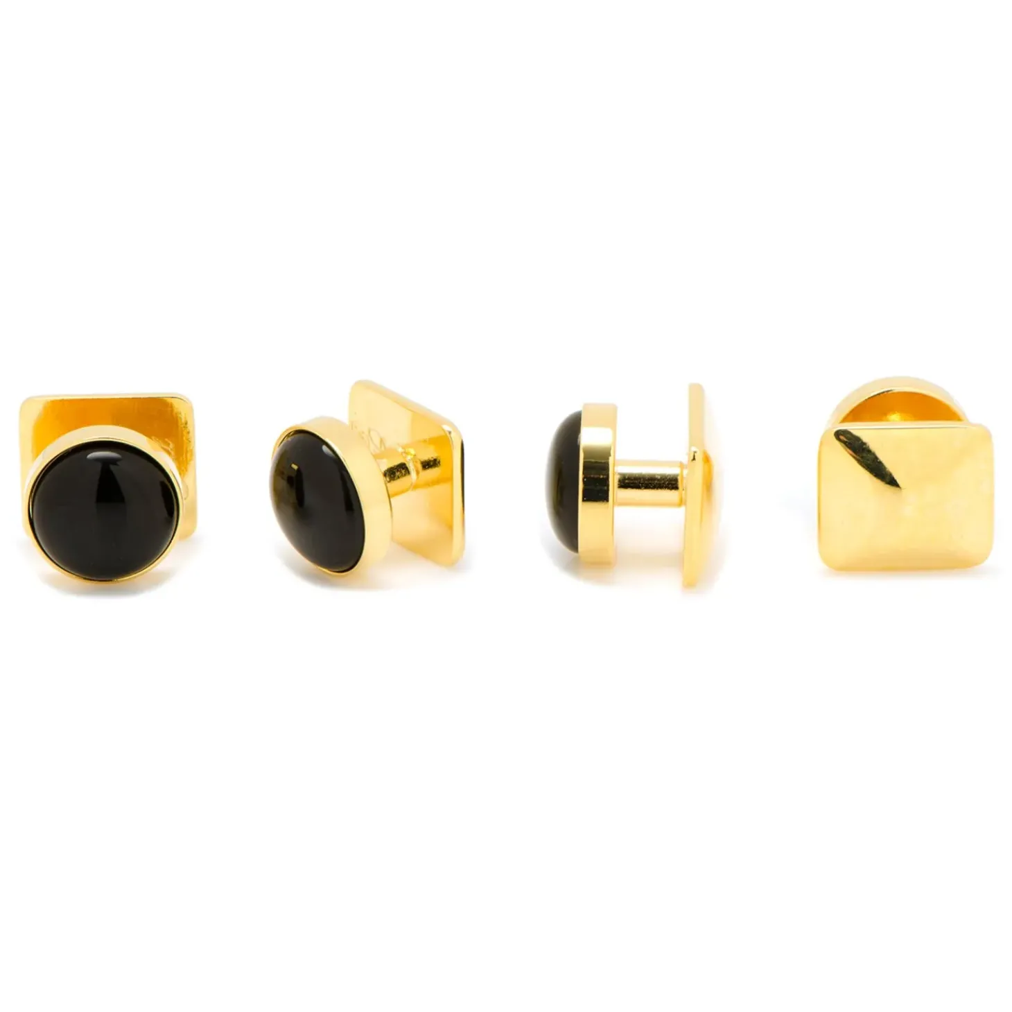 Ox and Bull Trading Co. Gold and Onyx Stud Set