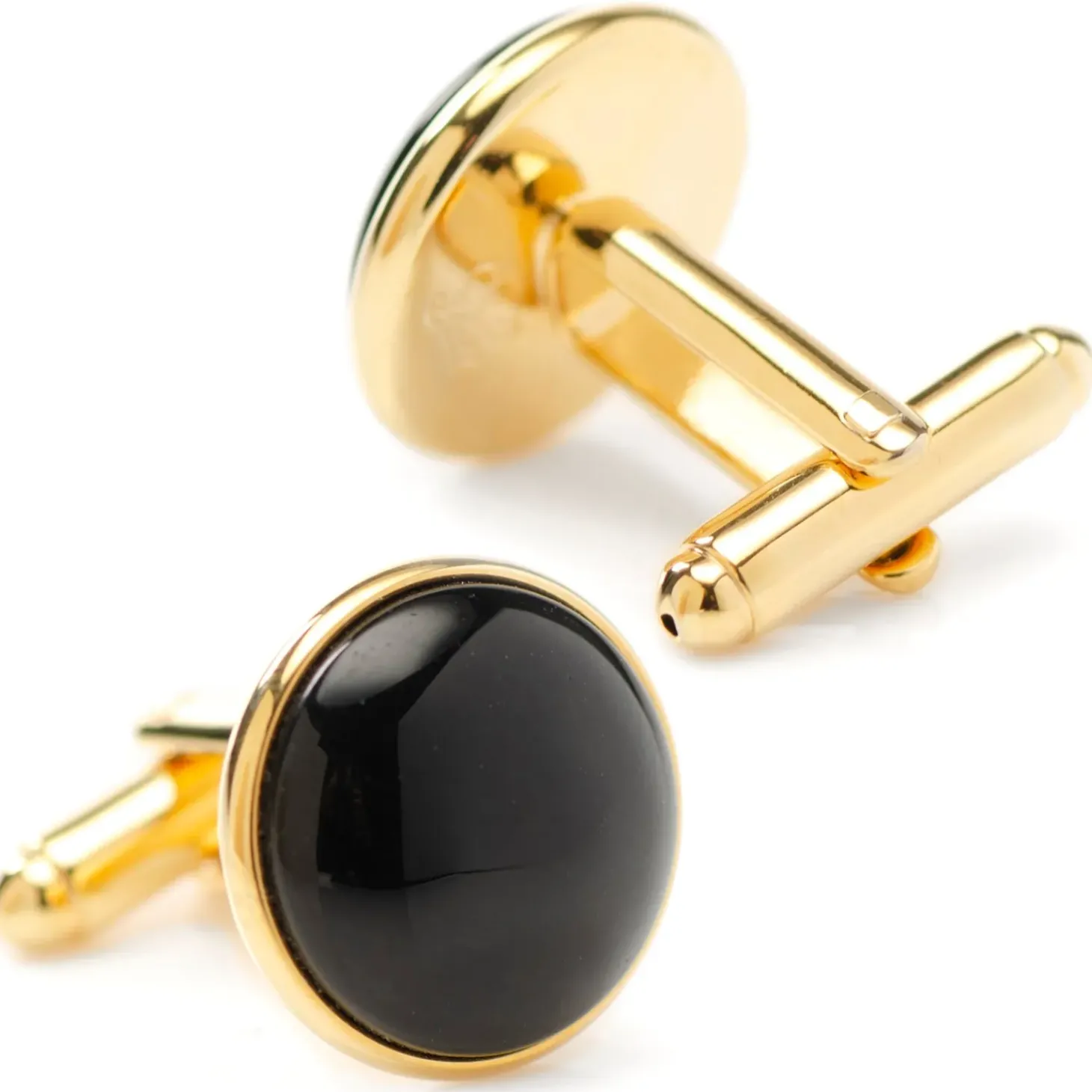 Ox and Bull Trading Co. Gold and Onyx Stud Set