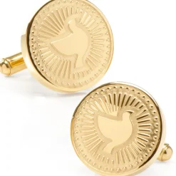 Ox and Bull Trading Co. Gold Dove Radial Cufflinks
