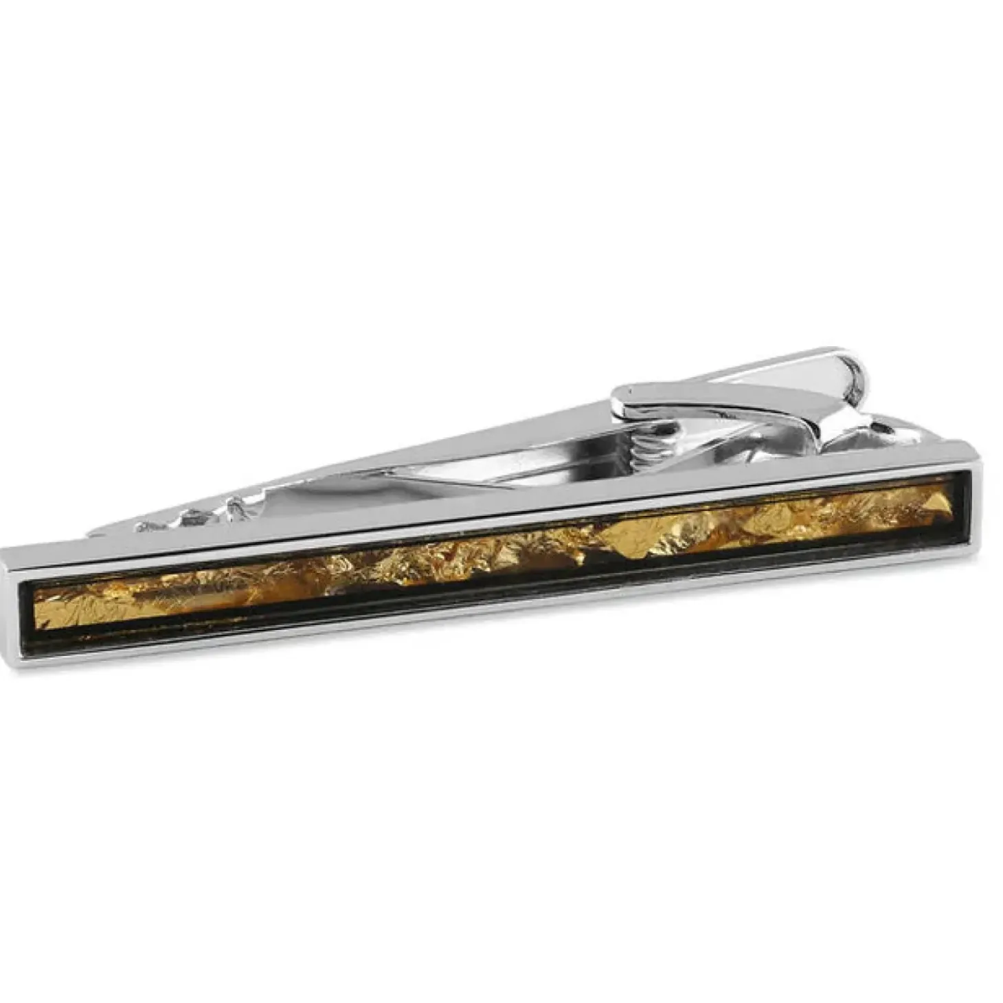 Tateossian Gold Leaf Tie Clip with 22k Yellow Gold